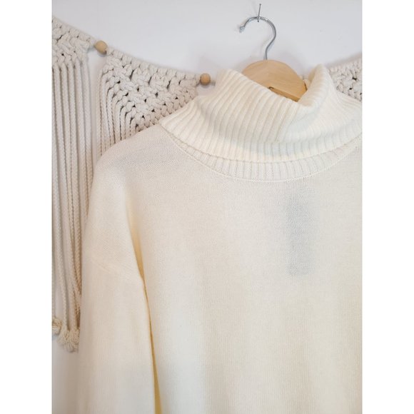 Lulus Ivory Cozy Cowl Turtleneck Knit Sweater S - Picture 4 of 6